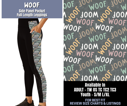 Preorder! Closes 1/8. ETA March. Woof Side Panel Pocket Full Length Leggings