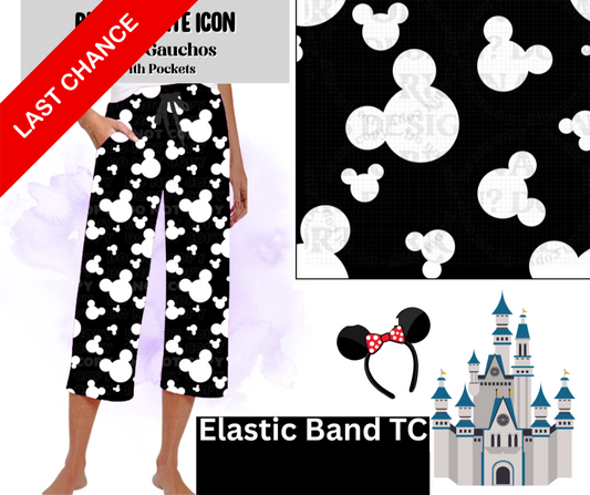 Black White Icon Capri Gauchos