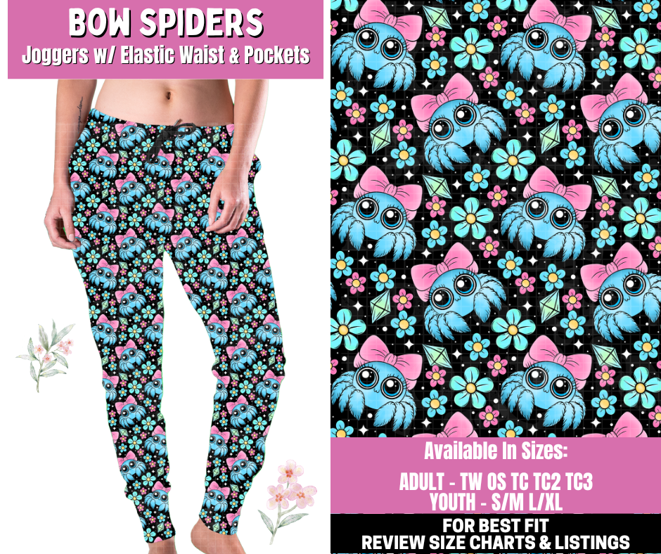 Preorder! Closes 1/12. ETA March. Bow Spiders Joggers