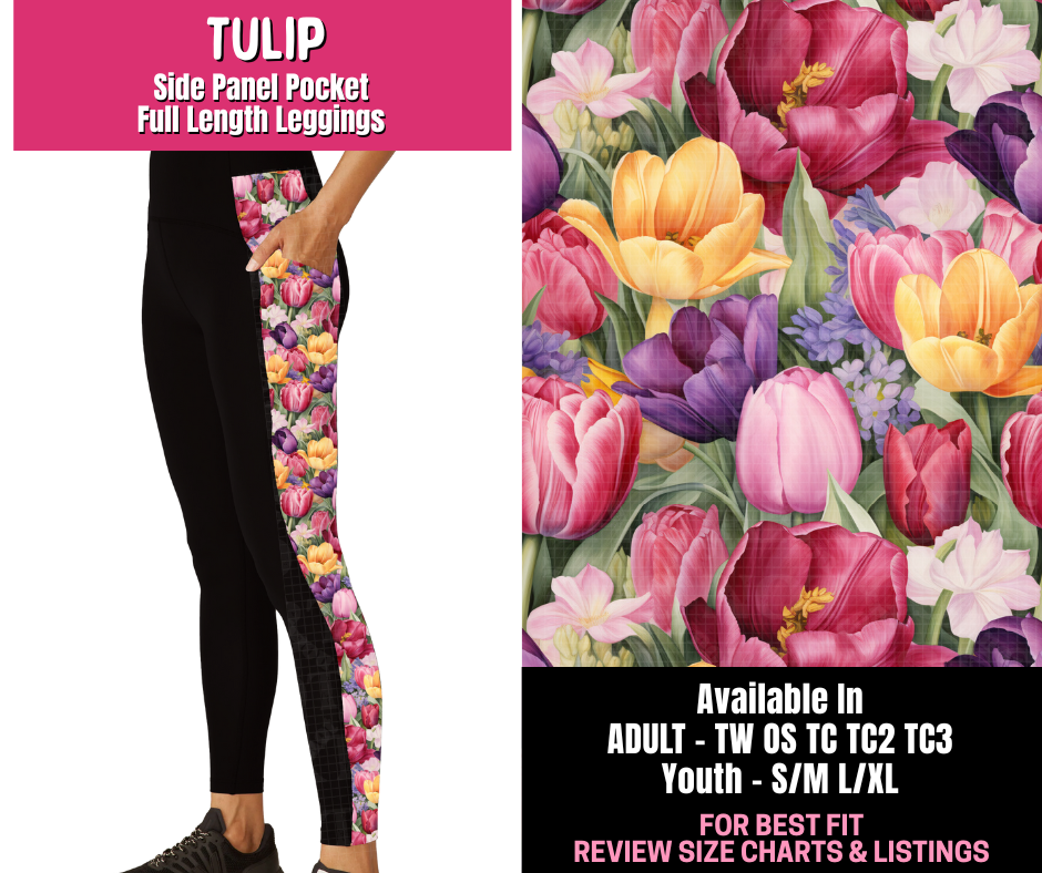 Preorder! Closes 1/1. ETA March. Tulip Side Panel Pocket Full Length Leggings