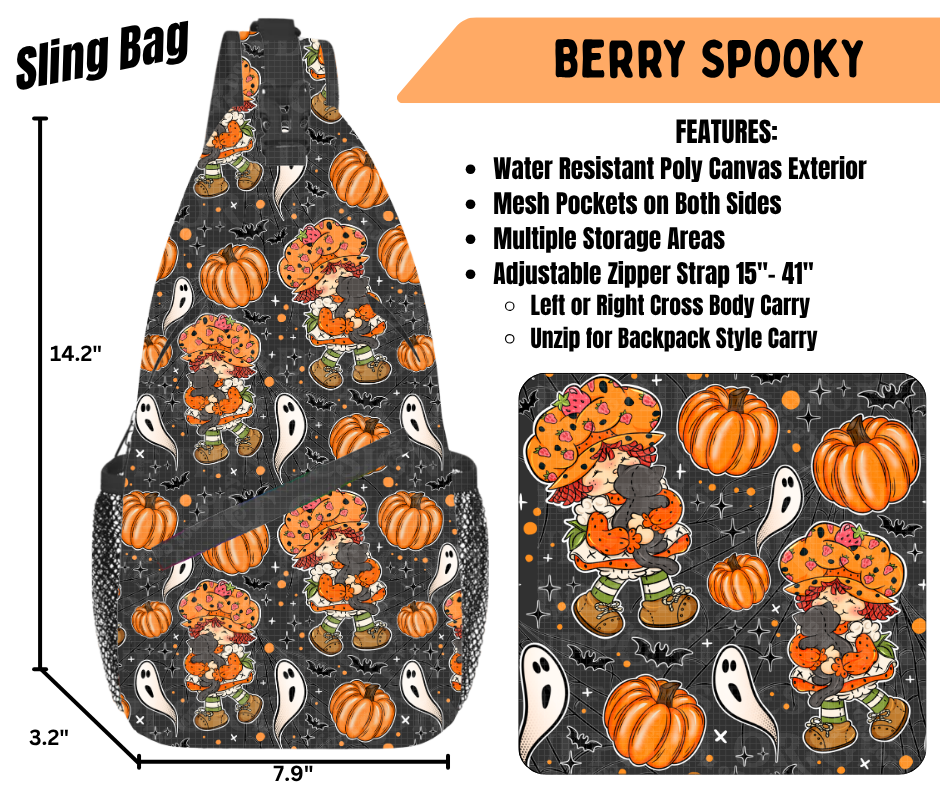 Preorder! Closes 6/22. ETA Sept. Berry Spooky Sling Bag