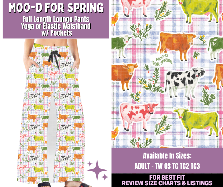Preorder! Closes 1/14. ETA April. Moo-d For Spring Full Length Lounge Pants