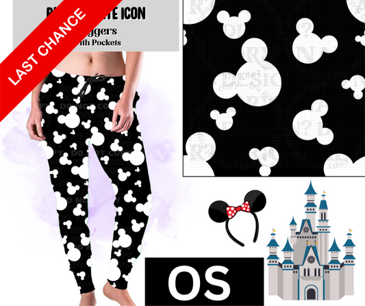 Black White Icon Joggers