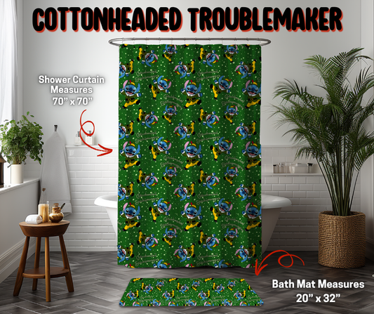 Preorder! Closes 9/8. ETA Dec. Cottonhead Troublemaker Custom Shower Curtain and/or Bath Mat