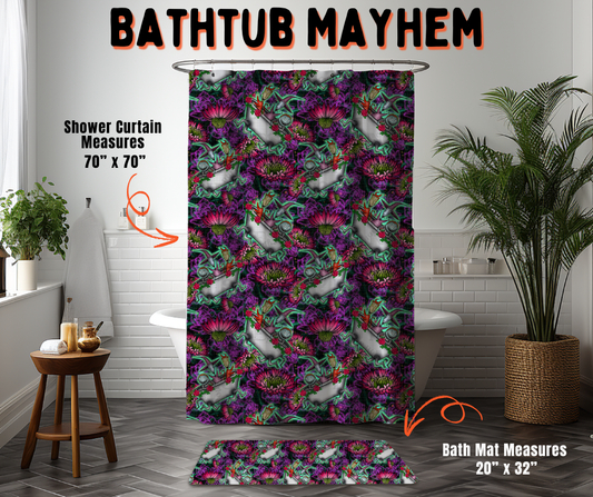Preorder! Closes 6/10. ETA Sept. Bathtub Mayhem Custom Shower Curtain and/or Bath Mat