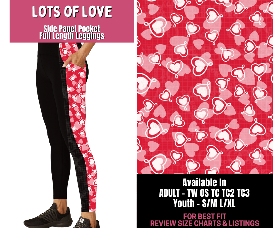 Preorder! Closes 11/10. ETA Jan. Lots of Love Side Panel Pocket Full Length Leggings