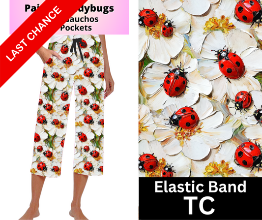 Painted Ladybugs Capri Gauchos