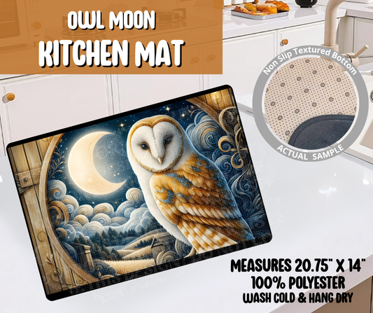 Preorder! Closes 6/8. ETA Sept. Owl Moon Kitchen Mat