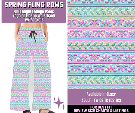 Preorder! Closes 1/14. ETA April. Spring Fling Rows Full Length Lounge Pants