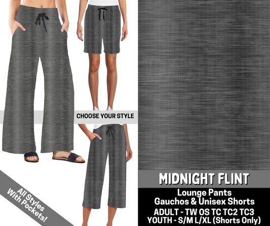 Preorder! Closes 6/15. ETA Sept. Midnight Flint Combo Lounge Lengths