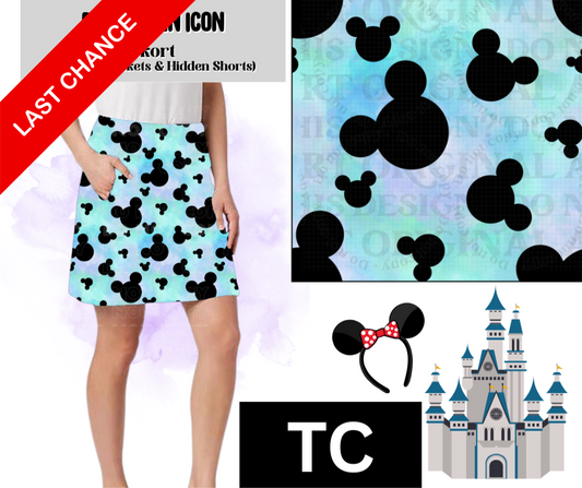 Blue Green Icon Skort