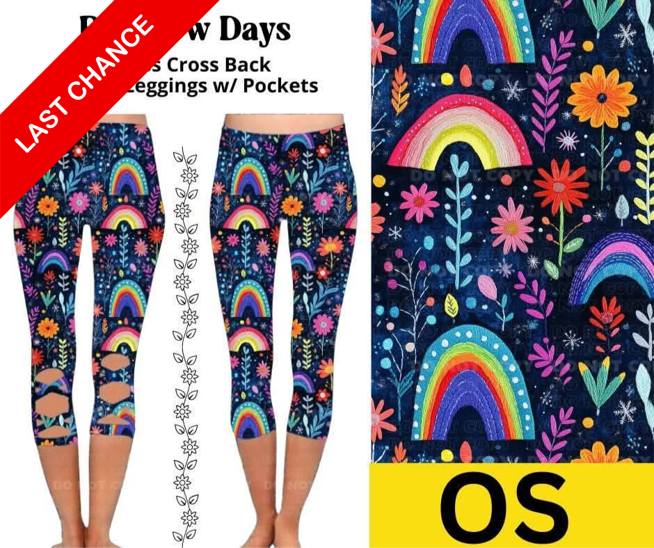 Rainbow Days Criss Cross Capri w/ Pockets