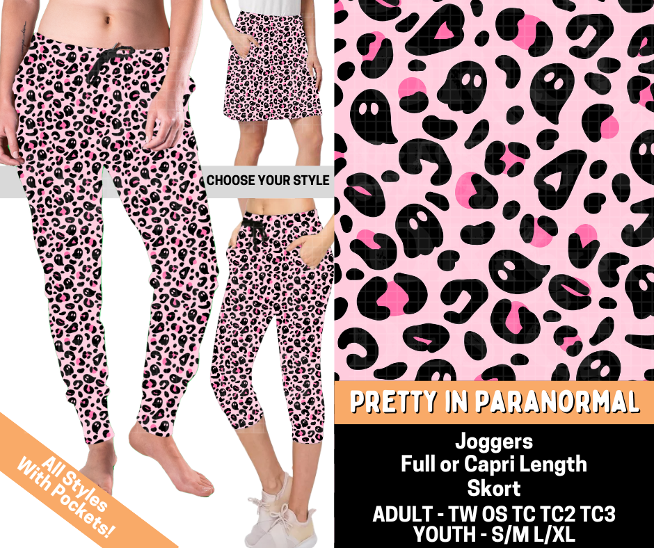 Preorder! Closes 7/1. ETA Oct. Pretty In Paranormal Combo Jogger Lengths & Skort