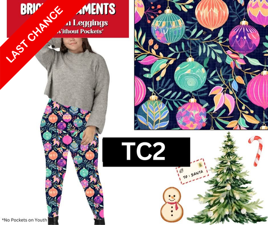 Bright Ornaments Full Length Leggings w/ Pockets