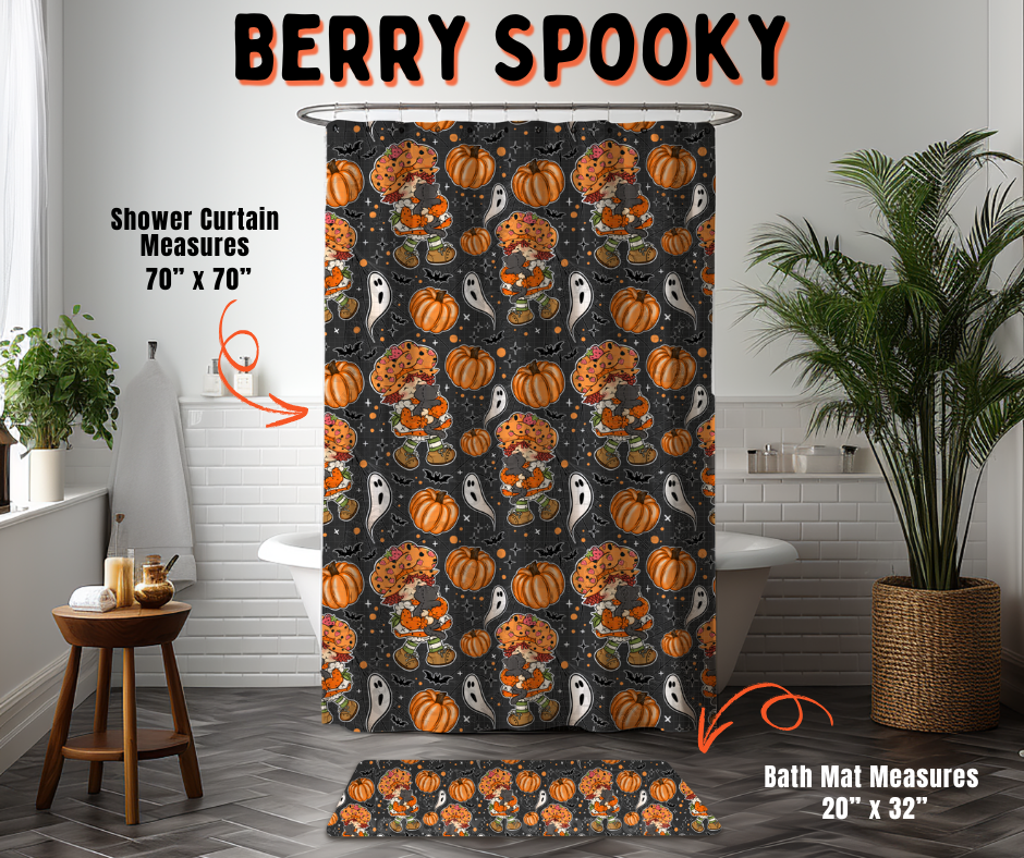 Preorder! Closes 6/10. ETA Sept. Berry Spooky Custom Shower Curtain and/or Bath Mat