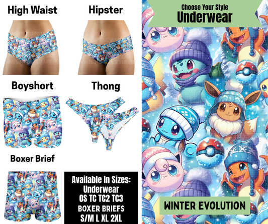 Preorder! Closes 8/25. ETA Nov. Winter Evolution Hipster, High Waist, Boyshort, & Thong Underwear & Boxer Briefs