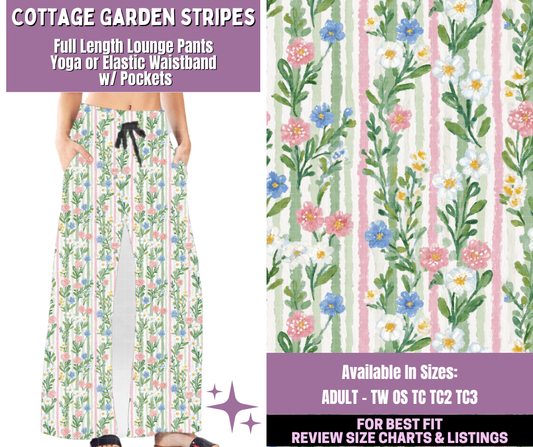 Preorder! Closes 1/14. ETA April. Cottage Garden Stripes Full Length Lounge Pants
