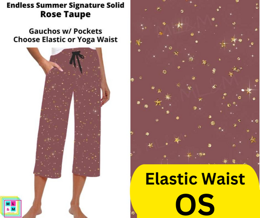Rose Taupe Capri Gauchos
