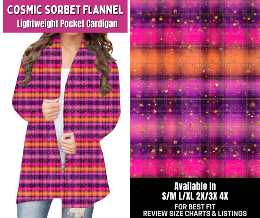 Preorder! Closes 6/18. ETA Sept. Cosmic Sorbet Flannel Pocket Cardigan