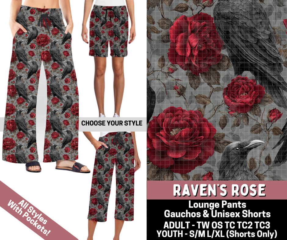 Preorder! Closes 6/11. ETA Sept. Raven's Rose Combo Lounge Lengths