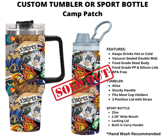 Camp Patch Custom Tumbler