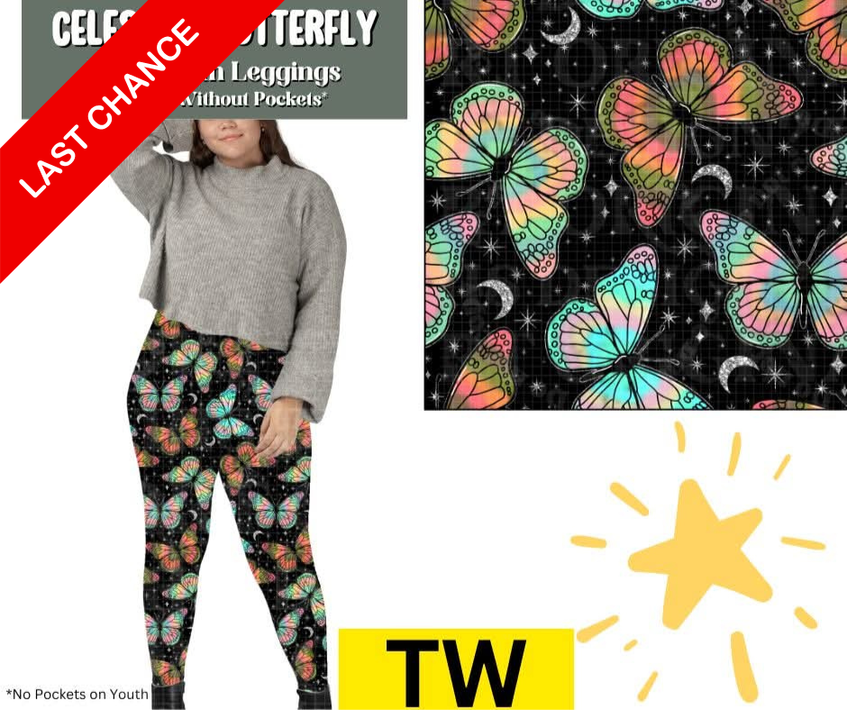 Celestial Butterfly Full Length Leggings w/ Pockets