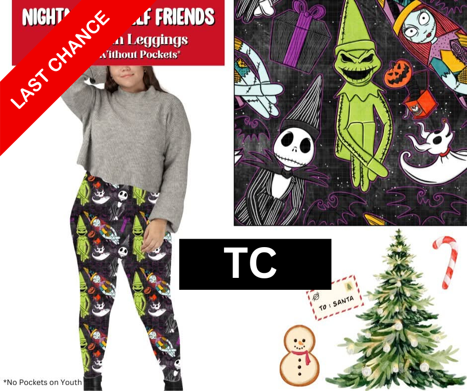 Nightmare Shelf Friends Full Length Leggings w/ Pockets
