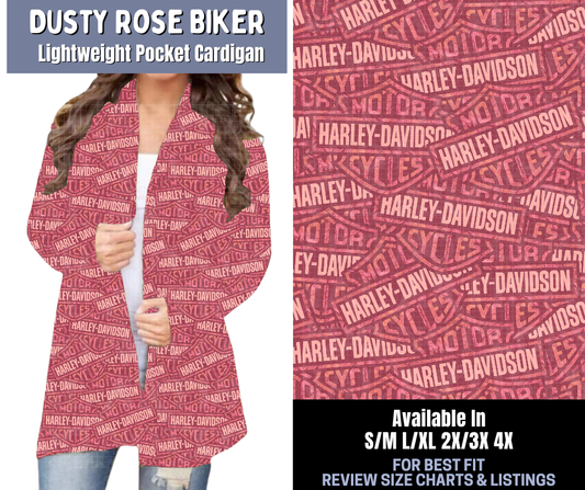 Preorder! Closes 1/8. ETA March. Dusty Rose Biker Pocket Cardigan