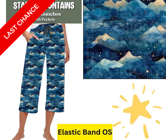 Starry Mountains Capri Gauchos