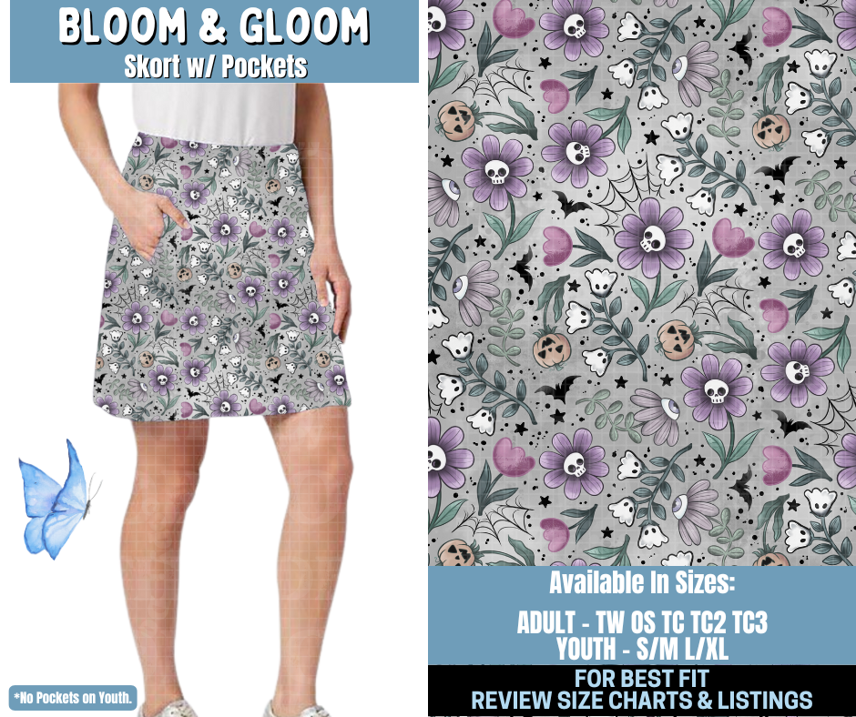 Preorder! Closes 1/15. ETA April. Bloom & Gloom Skort