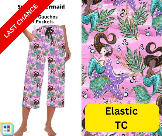 Sparkle Mermaid Capri Gauchos