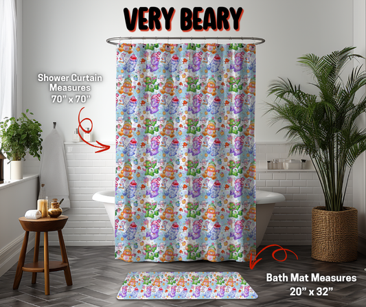 Preorder! Closes 9/8. ETA Dec. Very Beary Custom Shower Curtain and/or Bath Mat