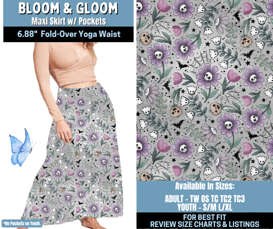 Preorder! Closes 1/15. ETA April. Bloom & Gloom Maxi Skirt