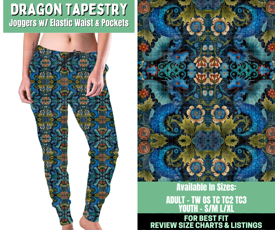 Preorder! Closes 1/7. ETA March. Dragon Tapestry Joggers