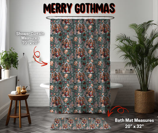 Preorder! Closes 9/8. ETA Dec. Merry Gothmas Custom Shower Curtain and/or Bath Mat