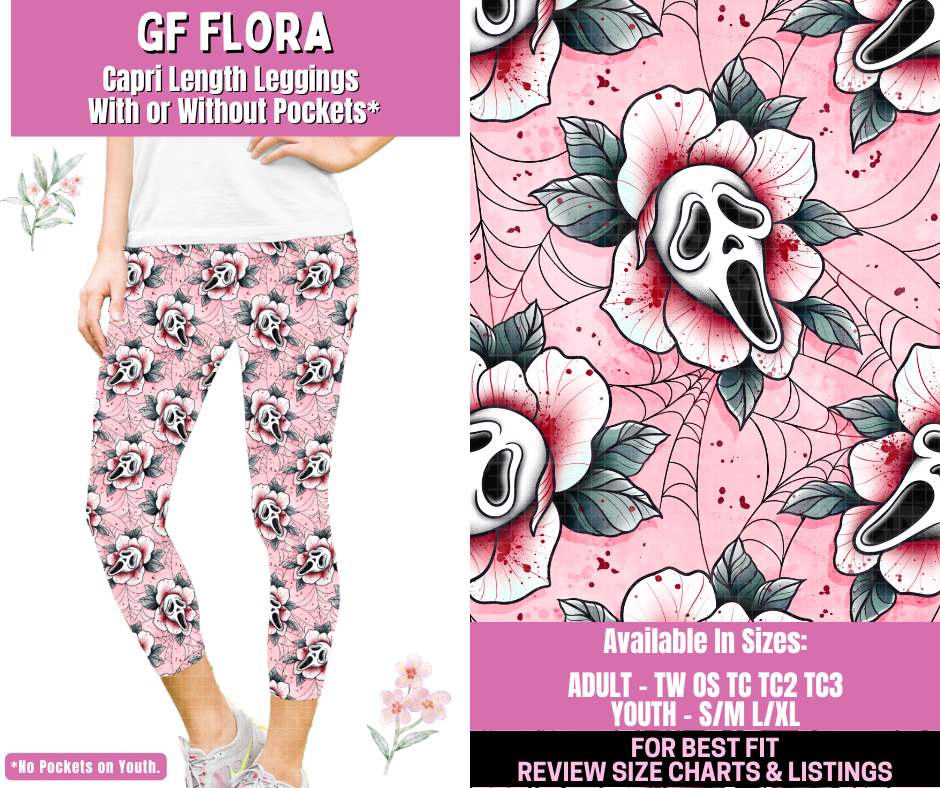 Preorder! Closes 1/12. ETA March. GF Flora Capri Length Leggings w/wo Pockets